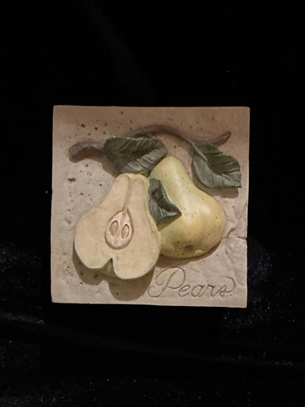 Pears Trinket Box - Ceramic Fruit Relief